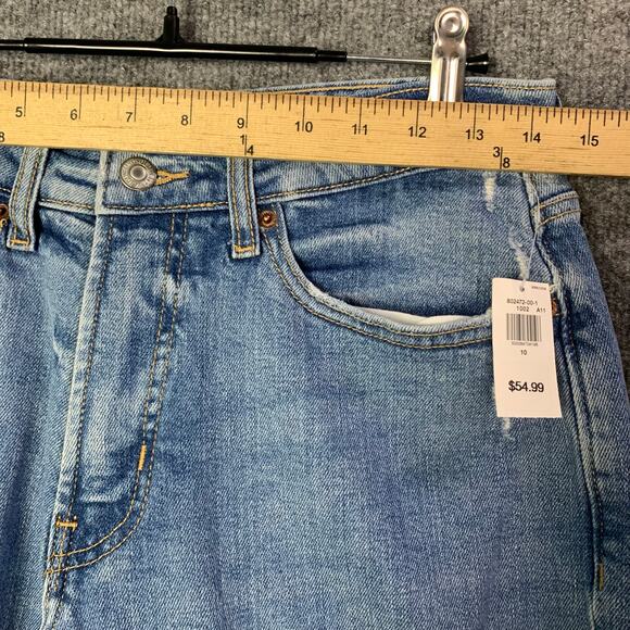 NWT Old Navy High Rise Curvy O.G. Straight Jeans Women’s Size 10 Raw Hem - Picture 3 of 10